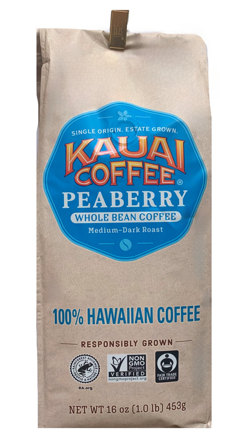 Kauai Coffee 100% Hawaiian Peaberry - Enjoy a True Island Indulgence