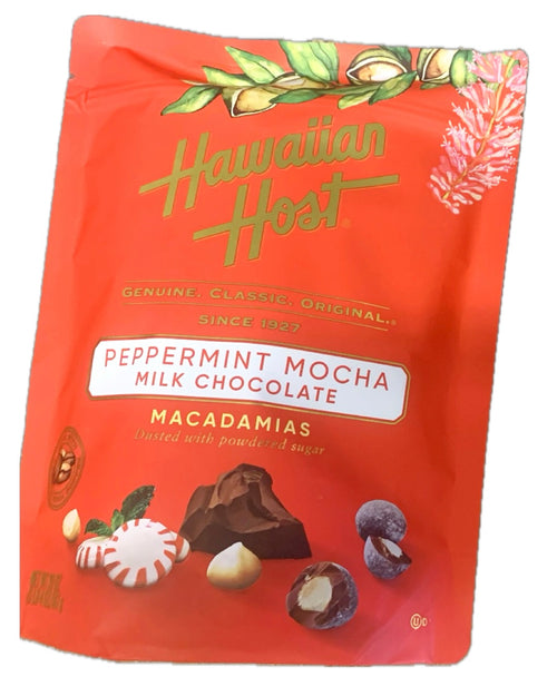 Hawaiian Host Peppermint Mocha Milk Chocolate Macadamias 20 Ounce