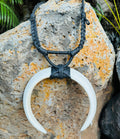 Hawaiian Store Authentic Boar's Puaʻa Tusk Necklace Polynesian and Micronesian Style