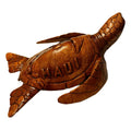 da Hawaiian Store Hand-Carved Wood Honu Turtle Featuring Maui and Hawaii Islands