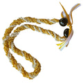 Twisted Yellow and White Mongo Shell Lei