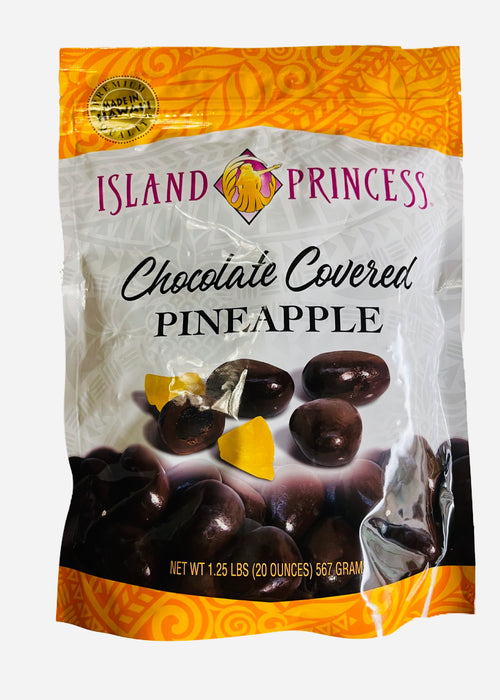 Disfrute del dulce Aloha de la piña cubierta de chocolate hawaiano 1.25 lb | princesa de la isla