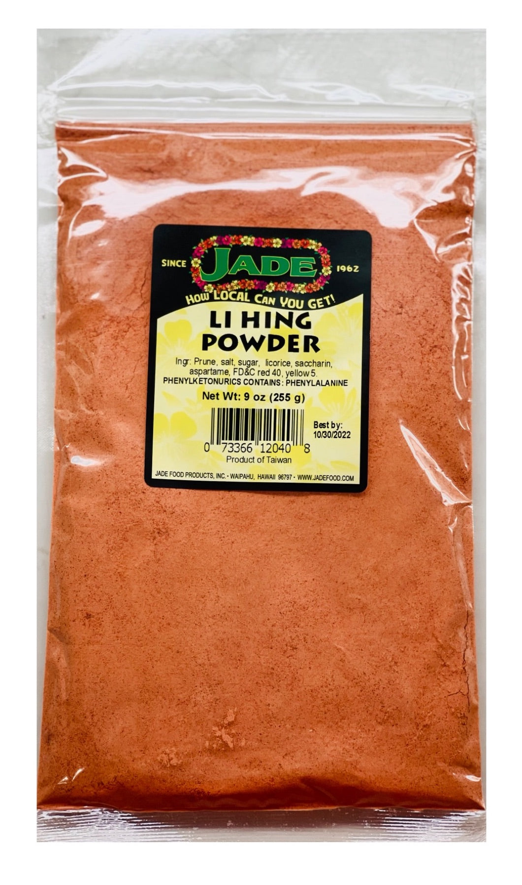 Jade Hawaii Li Hing Mui Plum Powder 9 Ounce Bag – da Hawaiian Store