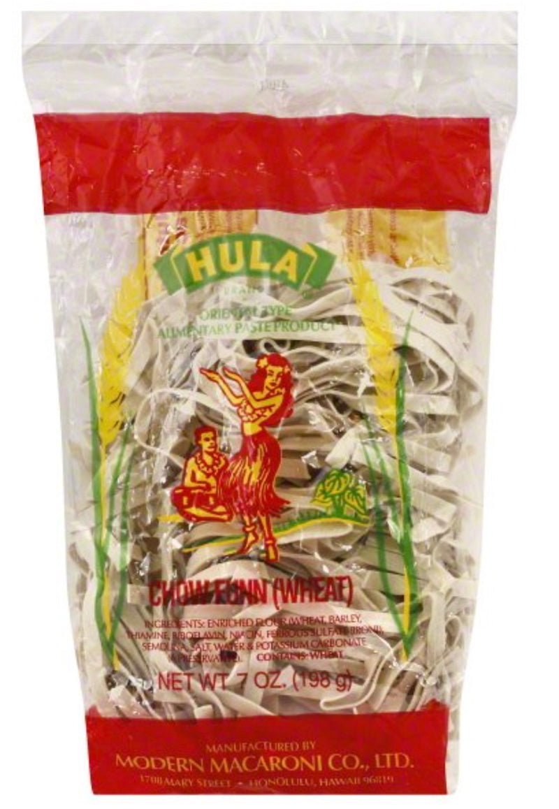 Modern Macaroni Hula Dried Chow Funn Fun Noodles Pack of Six-- 7 Ounce Bags