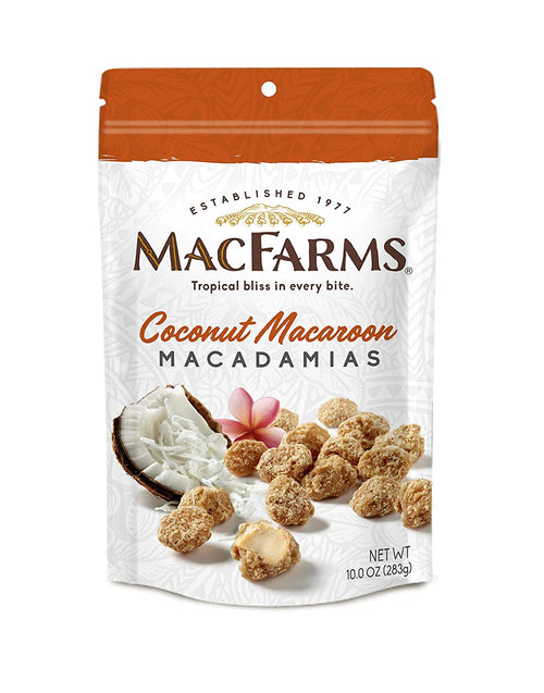 MacFarms Coconut Macaroon Macadamia Nuts, 10 OZ (283g)