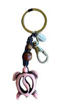 Tribalz Hawaiian Style Honu Turtle Keychain with Separate Easy Release Clip Key Ring (Choose)