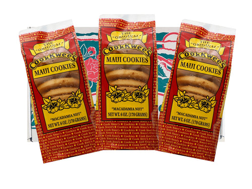 The Original Maui CookKwees Cook Kwees Hawaii Cookies 3 Pack Set - 6 oz. Each
