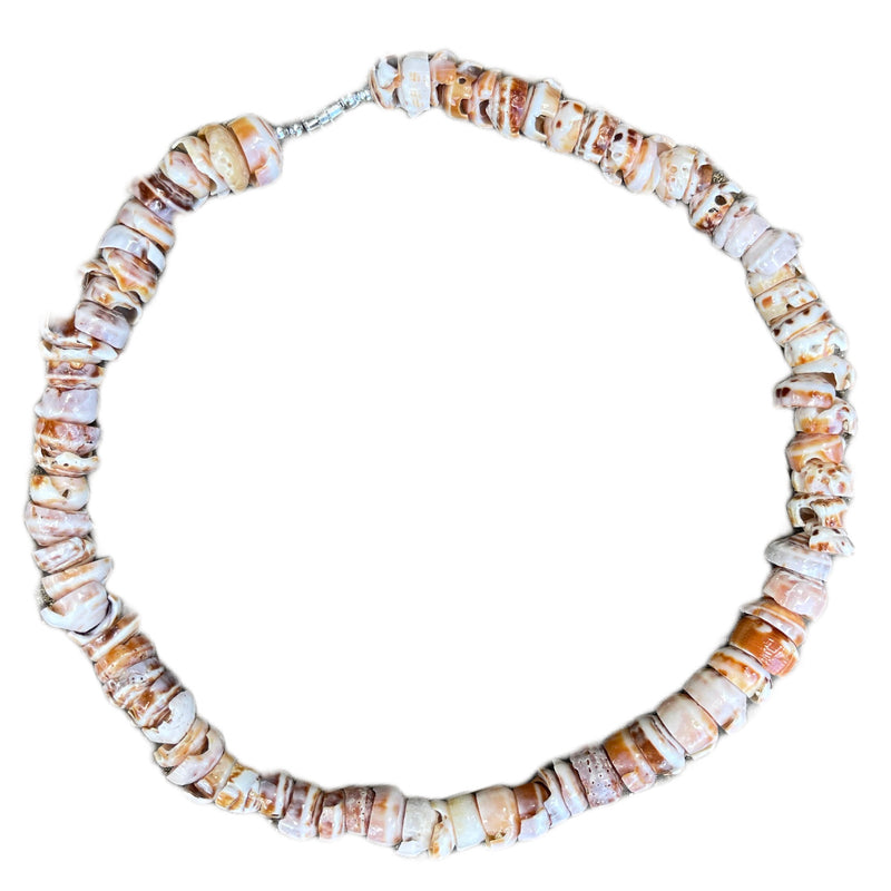 da Hawaiian Store Natural Cone Puka Shell Choker Necklace (Choose size and shade)
