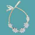 Beachy Shell Flower on Natural Cord (Choose from Necklace or Bracelet)