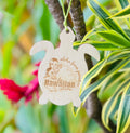 Handmade Hawaiian Designed Wooden Holiday Ornament Gift Tag