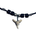 Shark Tooth Surfer Necklace on Rubber Cord 18"