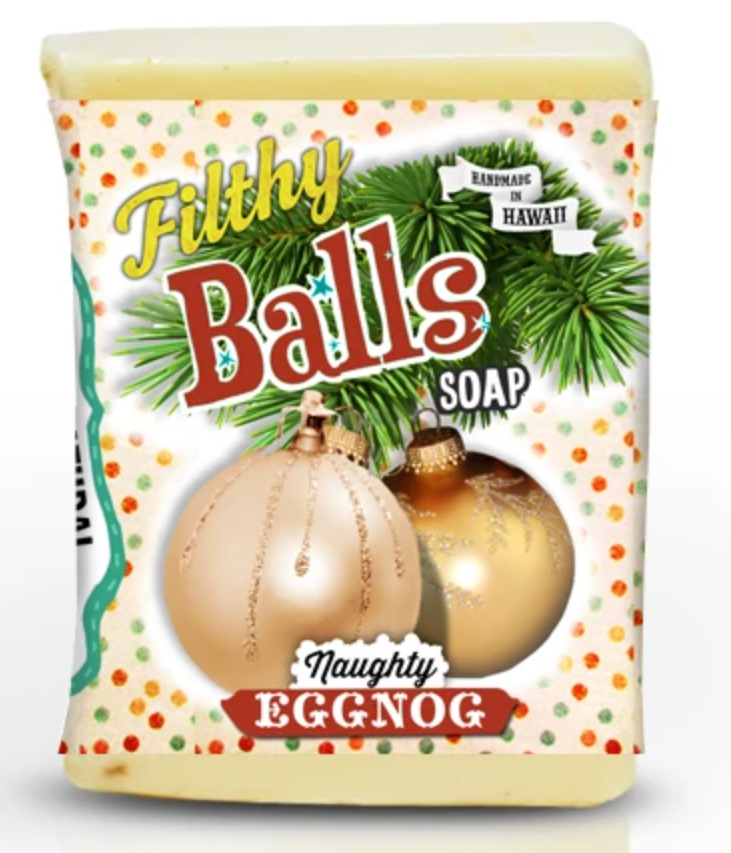 Filthy Balls Christmas Holiday Soap Naughty Eggnog