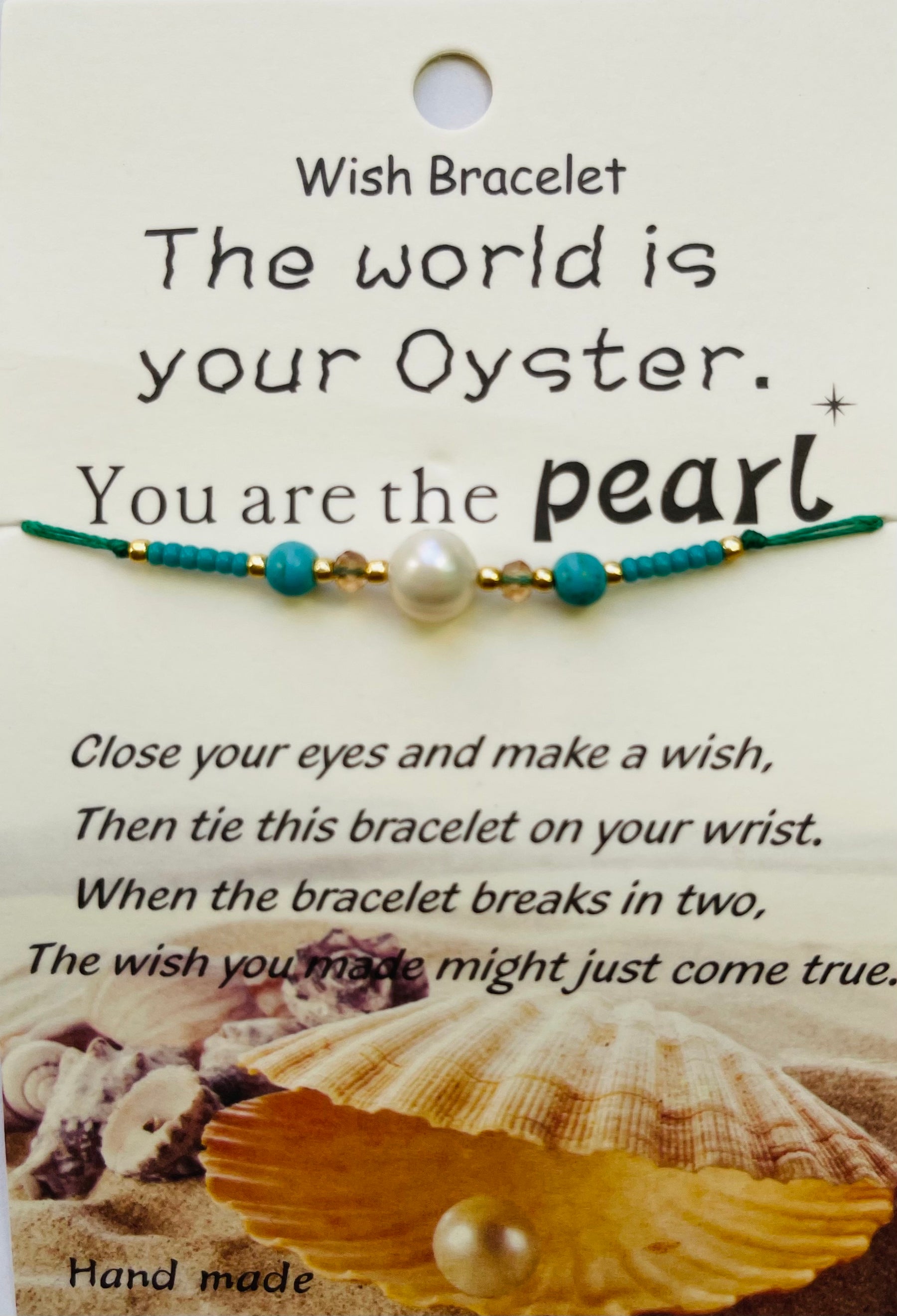 Smiley Daisy Polymer Clay Bead & Faux Pearl Bracelet | Brooklyn Charm