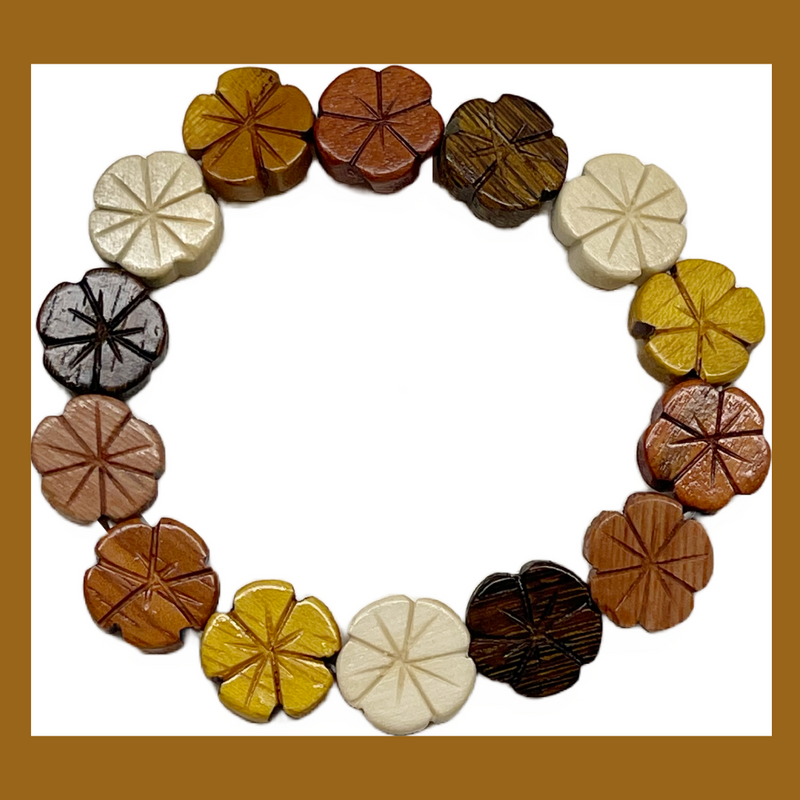 da Hawaiian Store Handmade Wooden Plumeria Bead Jewelry (Choose)