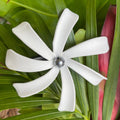 Tiare Gardenia Flower Barrette Hair Clip with Faux Black Pearl