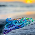 da Hawaiian Store Magical Maui Mermaid Glowing Glass Bead Stretchy Bracelet 8 MM (Choose Color)